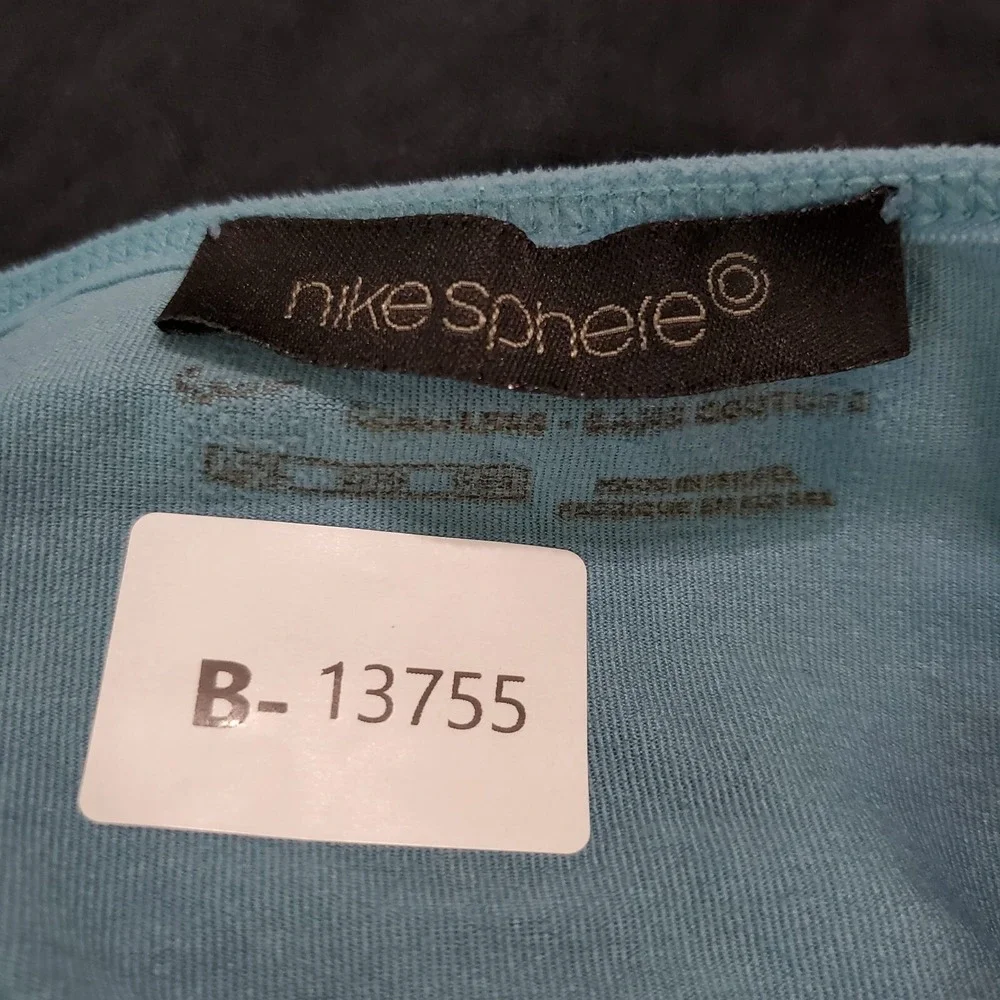Nike Sphere‎ Women Activewear Top M/L Blue Seamless Compression Crop Shirt Y2K